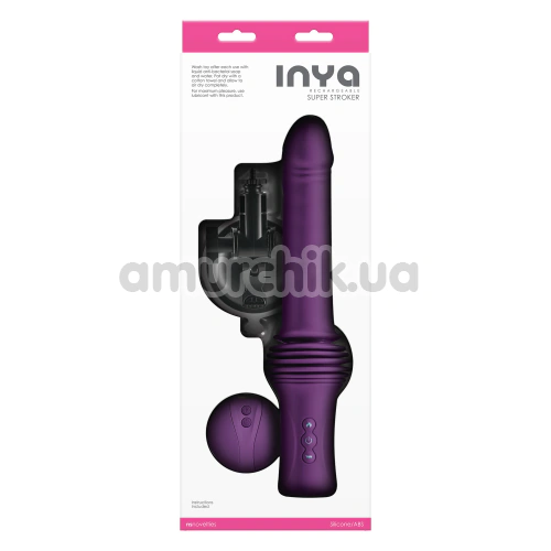 Вибратор с толчками и подогревом Inya Super Stroker, фиолетовый