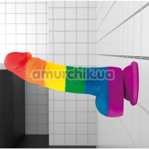 Фаллоимитатор LoveToy Prider 8, радужный
