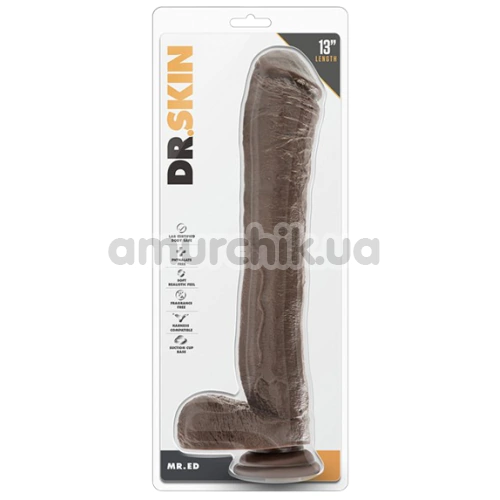 Фалоімітатор Dr. Skin Mr. Ed 13, коричневий