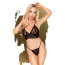 Комплект Penthouse Lingerie Double Spice черный: бюстгальтер + трусики-стринги - Фото №1