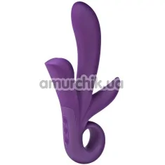 Тройной вибратор Caresse Trinity The Triple Pleasure Vibe, фиолетовый - Фото №1