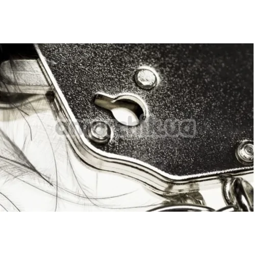 Наручники Adrien Lastic Menottes Metal Handcuffs With Feather, черные