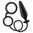 Анальная пробка с эрекционными кольцами Mens Rover Butt Plug With Ornament 3.5, черная - Фото №1