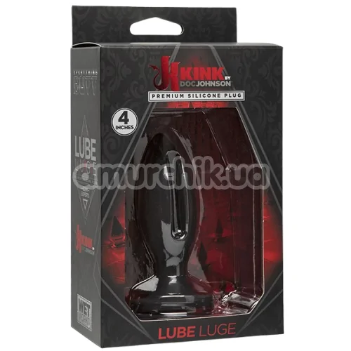 Анальна пробка Kink Lube Luge Premium Silicone Plug 4, чорна