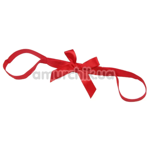 Комплект Star Night Bowknot Sexy Babydoll Lingerie Set, красный: бюстгальтер + трусики-стринги + наручники