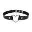 Ошейник с поводком DS Fetish Heart Collar With Leash, черный - Фото №2