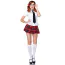Костюм школьницы Leg Avenue Private School Sweetie белый: блуза + юбка + галстук + очки - Фото №1