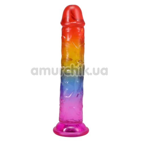 Фалоімітатор Doc Johnson Crystal Jellies Classic Dong 7, мультикольоровий