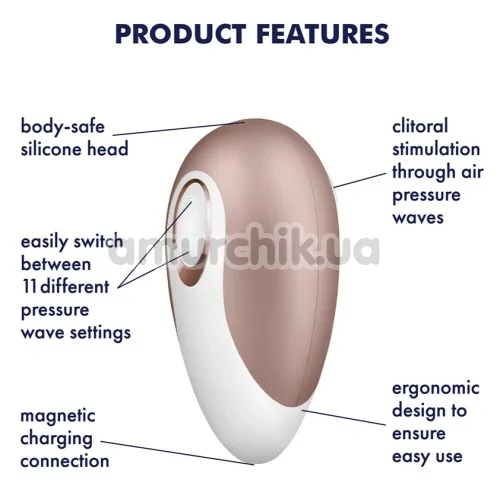 Симулятор орального сексу для жінок Satisfyer Deluxe, золотий