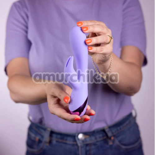 Вибратор Loveline Smooth Silicone Rabbit Vibrator, сиреневый