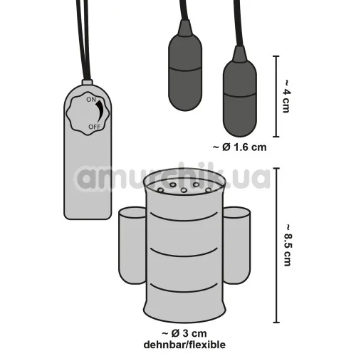 Вибронасадка на пенис Masturbation Cock Sleeve With Vibration, серая