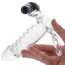 Насадка на пенис с вибрацией Size Up Vibrating 2 Inch Penis Extender With Ball Loop, прозрачная - Фото №8