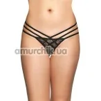 Трусики-стринги женские Tongs 2492, черные - Фото №1