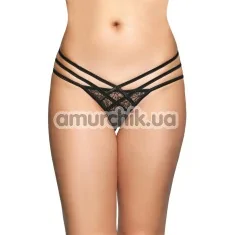 Трусики-стринги женские Tongs 2492, черные - Фото №1
