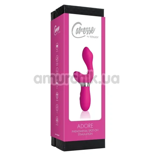 Вібратор кліторальний і точки G Caresse Adore Phenomenal Spot-On Stimulation, рожевий