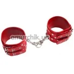 Поножи sLash Leather Double Fix Leg Cuffs, красные - Фото №1
