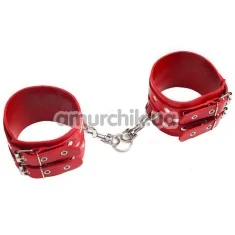 Поножи sLash Leather Double Fix Leg Cuffs, красные - Фото №1