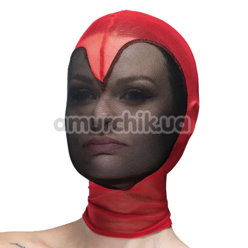 Маска Feral Feelings Hearts Mask, красно-черная - Фото №1
