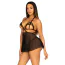 Комплект Leg Avenue Love Language Open Cup Babydoll, черный: пеньюар + трусики-стринги - Фото №6