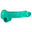 Фалоімітатор Realrock Crystal Clear Dildo Realistic 8, зелений - Фото №3