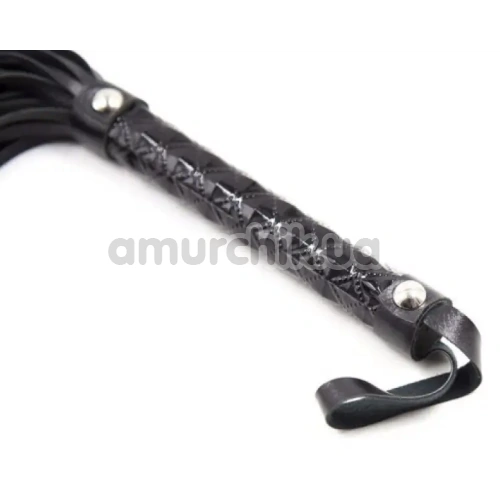 Флогер DS Fetish Metallic Flogger, чорний