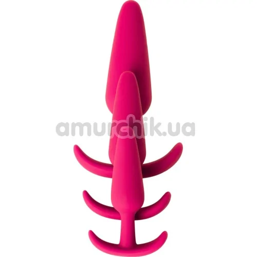 Набір з 3 анальних пробок  Toyfa Popo Pleasure 731332, фіолетовий