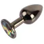 Анальная пробка с радужным кристаллом Matrix Mont Tungsten Black Gem Metal Plug S, черная - Фото №2