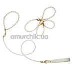 Бондажный набор Lockink Sevanda Pearl Handcuffs & Anklecuffs, белый - Фото №1