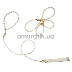 Бондажний набір Lockink Sevanda Pearl Handcuffs & Anklecuffs, білий - Фото №1
