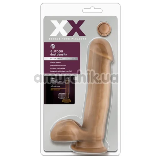 Фаллоимитатор XX Double Your Pleasure Europa, телесный
