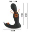 Вибростимулятор простаты с ротацией Rebel RC Butt Plug With 2 Functions, черный - Фото №6