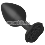 Анальная пробка Roses Til' Dawn Silicone Anal Plug Large, черная - Фото №1