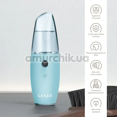 Зволожувач для шкіри обличчя Geske Facial Hydration Refresher 4 in 1, бірюзовий