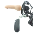 Страпон з вібрацією Harness Silicone Dildo 6.3, тілесний - Фото №5