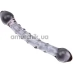 Двокінцевий фалоімітатор Glass Pental, фіолетовий - Фото №1