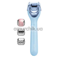 Масажер-ролер для обличчя з мікроголками Geske MicroNeedle Face Roller 9 in 1, блакитний - Фото №1
