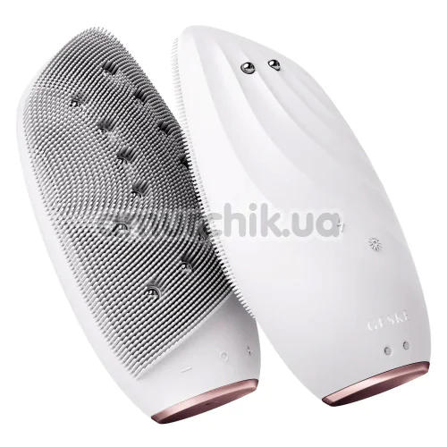 Щетка для лица Geske Sonic Thermo Facial Brush & Face-Lifter 8 in 1, кремовая - Фото №1