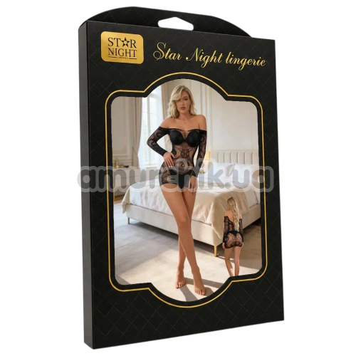 Платье Star Night Ornamental Mini Dress, черное