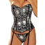Комплект Shirley of Hollywood Skullduggery Corset, чорний: корсет + трусики-стрінги - Фото №2