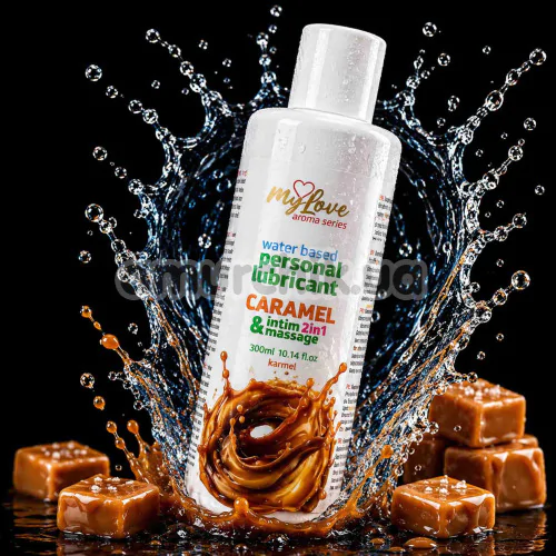 Масажний лубрикант MyLove Aroma Series Personal Lubricant 2in1 Caramel - карамель, 300 мл