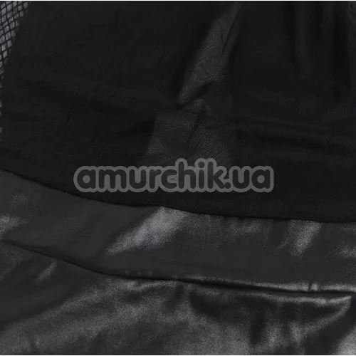 Платье Star Night Wetlook Leather Sexy Mini Dress, черное