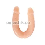 Двокінцевий фалоімітатор Double Dong 35.9, тілесний - Фото №1