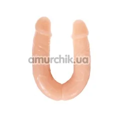 Двокінцевий фалоімітатор Double Dong 35.9, тілесний - Фото №1