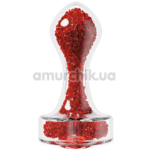 Анальная пробка Oh My Gem Lustre, красная