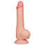 Фаллоимитатор Sliding-Skin Dual Layer Dong 7.5 с маленькой мошонкой, телесный - Фото №2