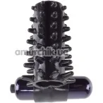 Насадка на пенис с вибрацией Fantasy C-Ringz Vibrating Super Sleeve, черная - Фото №1