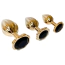 Набор анальных пробок Lockink Sevanda Yeahwow Nympho Butt Plug Set, золотой - Фото №3
