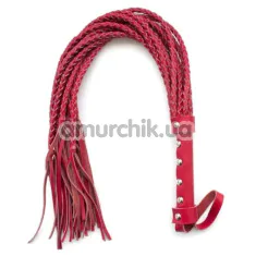 Флогер DS Fetish Leather Wicker Flogger, червоний - Фото №1