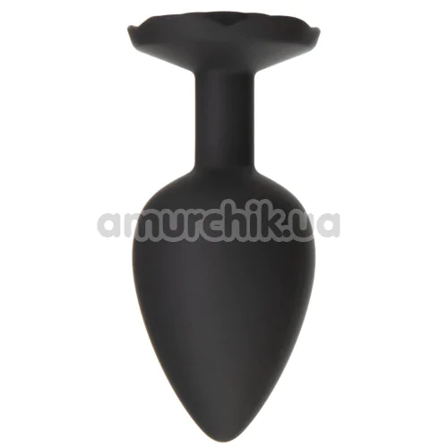 Анальная пробка Rose Shape Silicone Anal Plug Large, черная