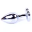 Анальна пробка з рожевим кристалом Exclusivity Jewellery Silver Heart Plug, срібна - Фото №2